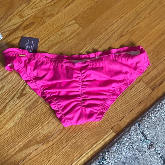 Hot Pink Ruffled Bikini Bottoms - Picture 2 of 2